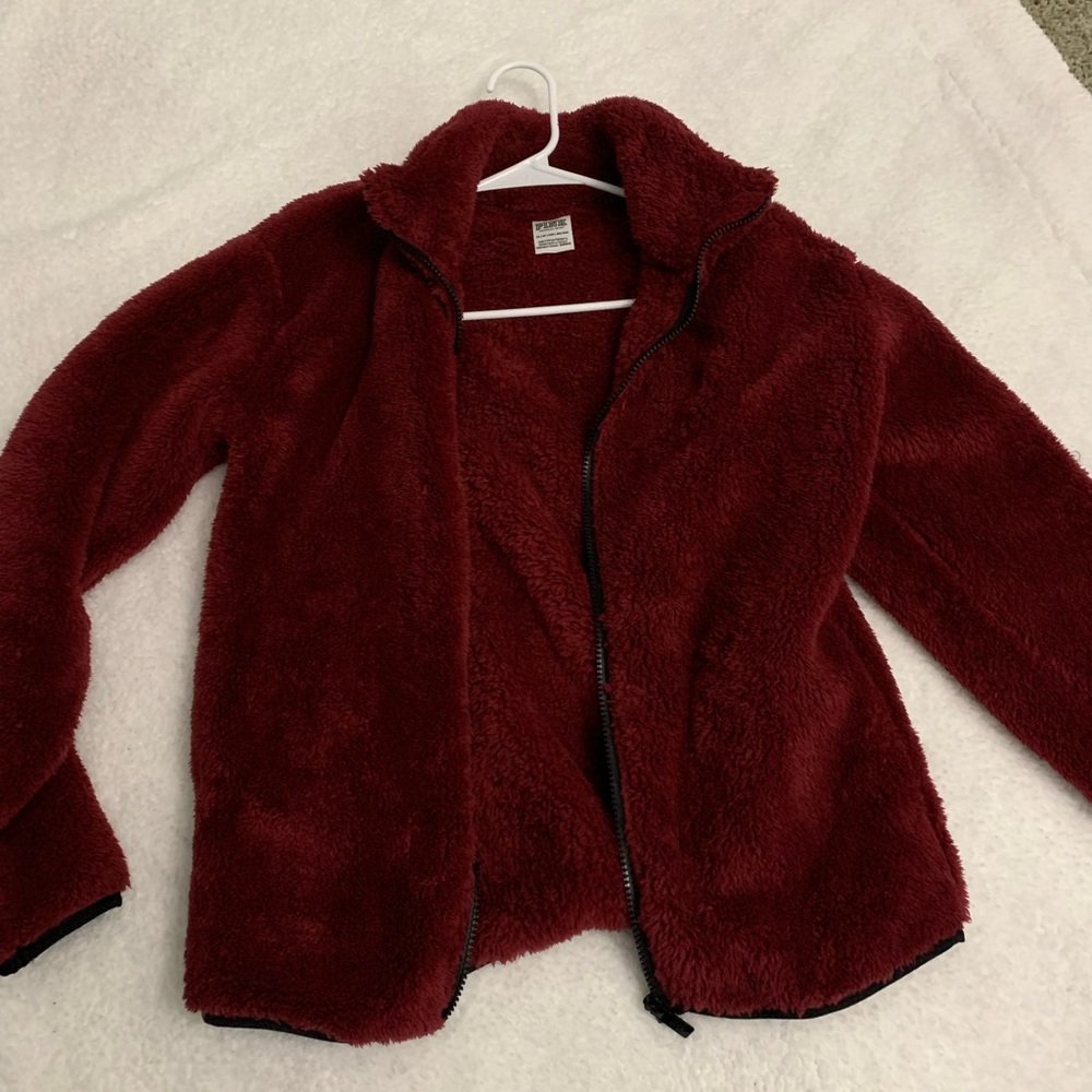 Women red sweater